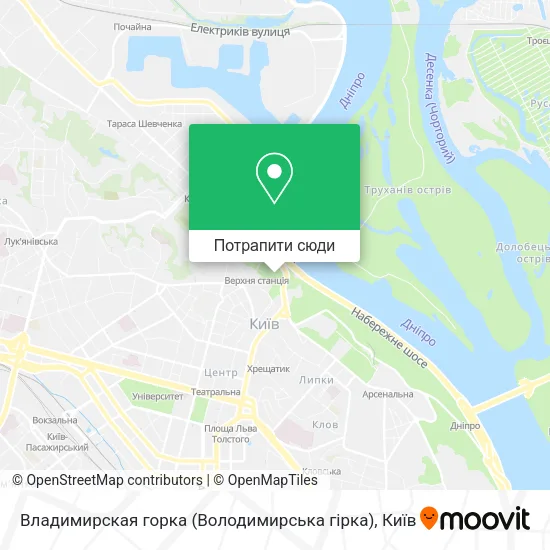 Карта Владимирская горка (Володимирська гірка)