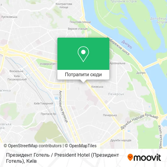 Карта Президент Готель / President Hotel