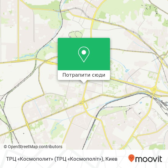 Карта ТРЦ «Космополит» (ТРЦ «Космополіт»)