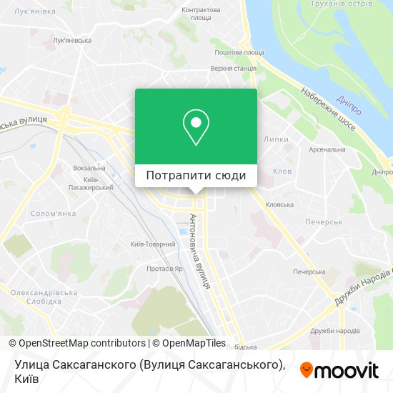 Карта Улица Саксаганского (Вулиця Саксаганського)