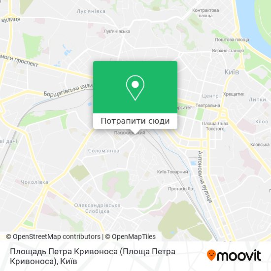 Карта Площадь Петра Кривоноса (Площа Петра Кривоноса)