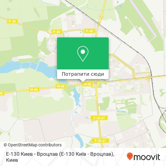 Карта Е-130 Киев - Вроцлав