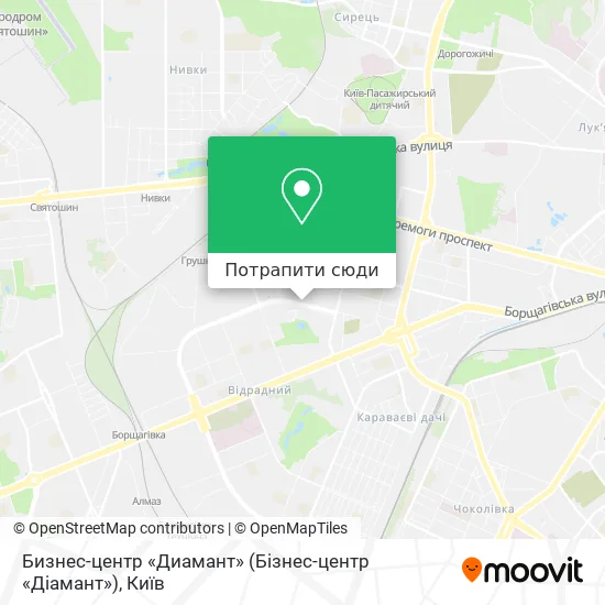 Карта Бизнес-центр «Диамант» (Бізнес-центр «Діамант»)