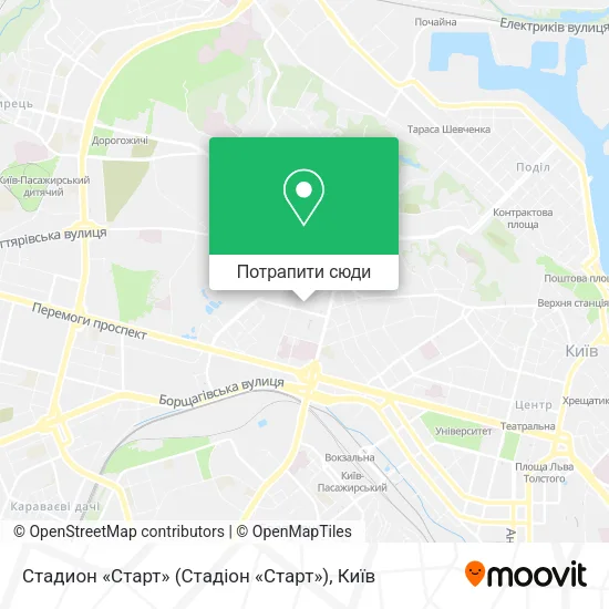 Карта Стадион «Старт» (Стадіон «Старт»)
