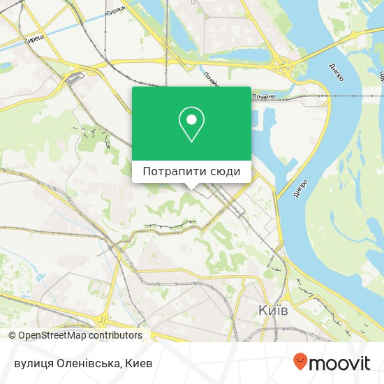 Карта вулиця Оленівська