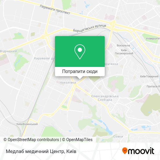 Карта Медлаб медичний Центр