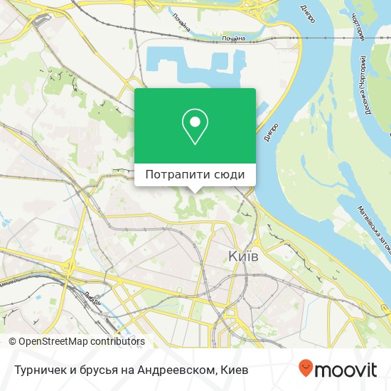 Карта Турничек и брусья на Андреевском
