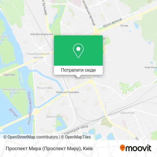 Карта Проспект Мира (Проспект Миру)
