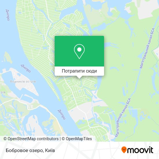 Карта Бобровое озеро