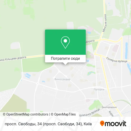 Карта просп. Свободы, 34 (просп. Свободи, 34)