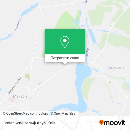 Карта київський гольф-клуб