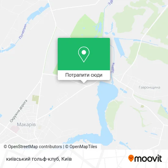 Карта київський гольф-клуб