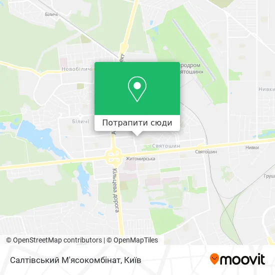 Карта Салтівський М'ясокомбінат