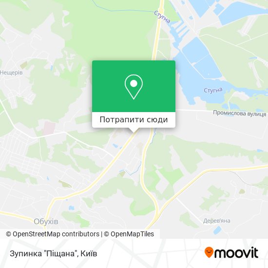 Карта Зупинка "Піщана"