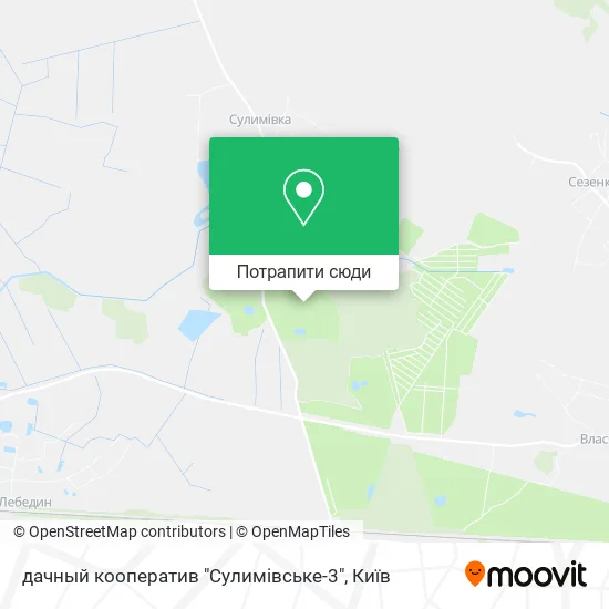 Карта дачный кооператив "Сулимівське-3"