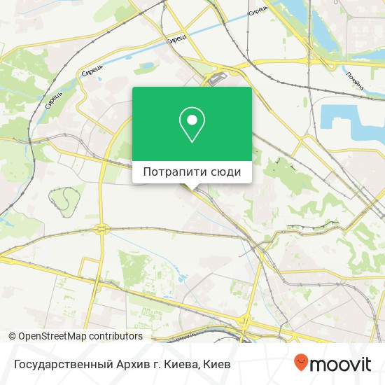 Карта Государственный Архив г. Киева