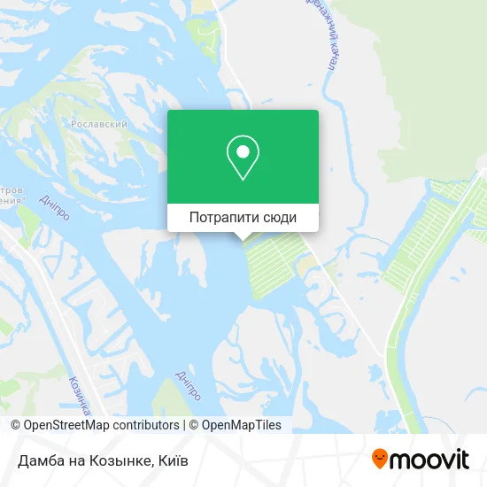 Карта Дамба на Козынке