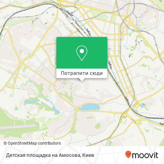 Карта Детская площадка на Амосова