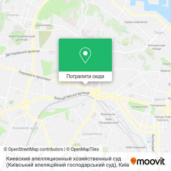 Карта Киевский апелляционный хозяйственный суд (Київський апеляційний господарський суд)