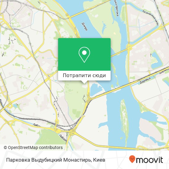 Карта Парковка Выдубицкий Монастирь