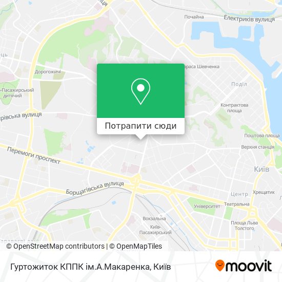 Карта Гуртожиток КППК ім.А.Макаренка
