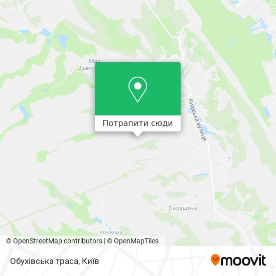 Карта Обухівська траса