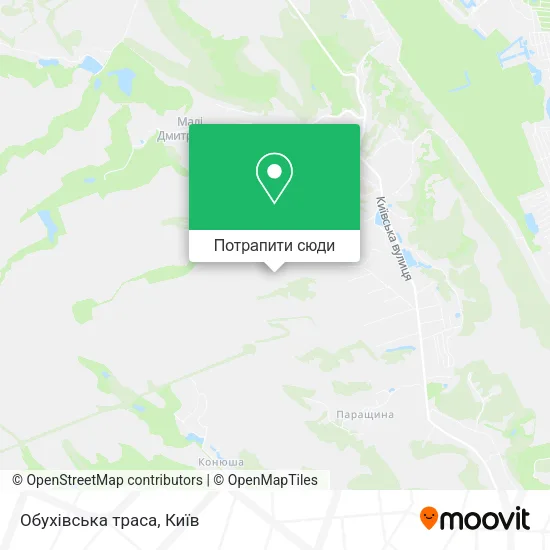 Карта Обухівська траса