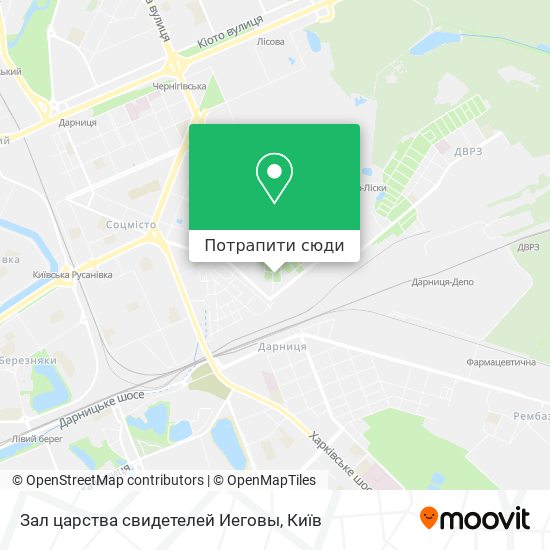 Карта Зал царства свидетелей Иеговы