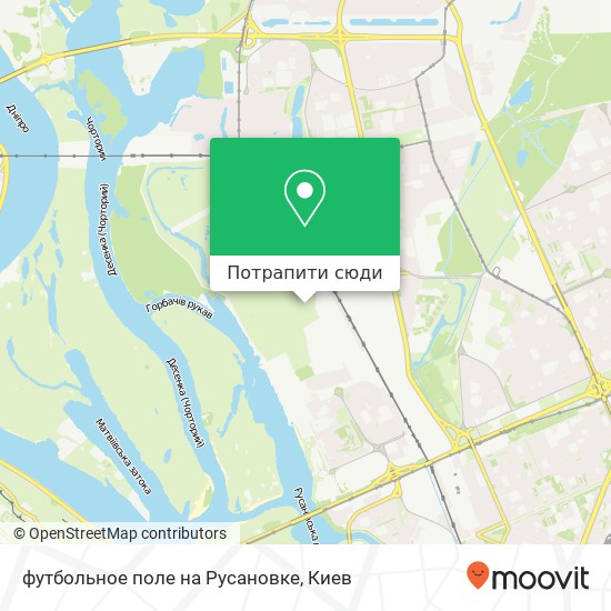 Карта футбольное поле на Русановке