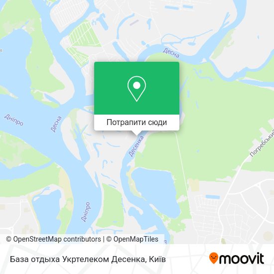 Карта База отдыха Укртелеком Десенка