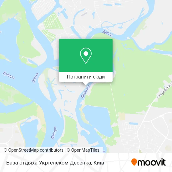 Карта База отдыха Укртелеком Десенка