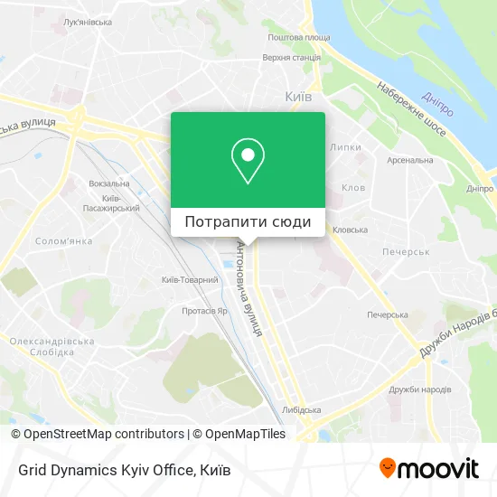 Карта Grid Dynamics Kyiv Office