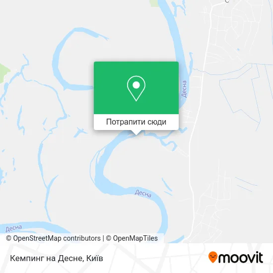 Карта Кемпинг на Десне