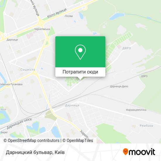 Карта Дарницкий бульвар