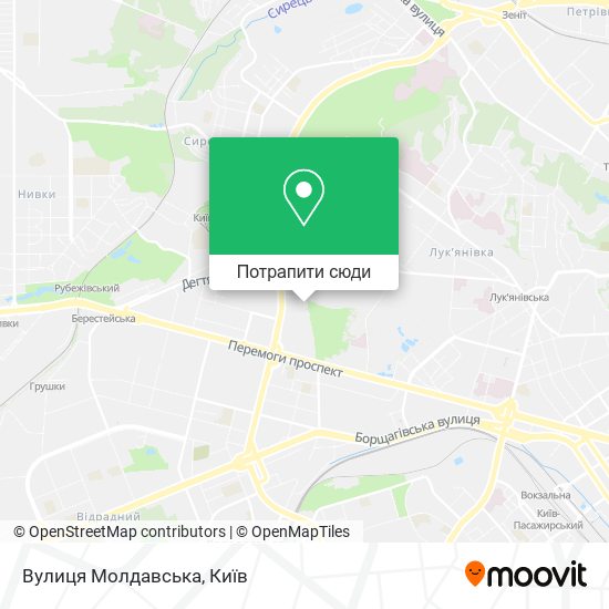 Карта Вулиця Молдавська