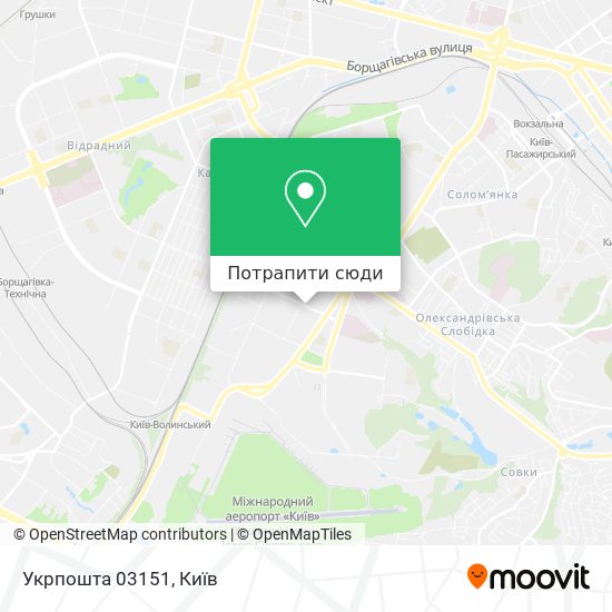 Карта Укрпошта 03151