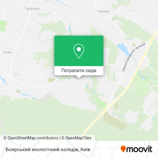 Карта Боярський екологічний коледж