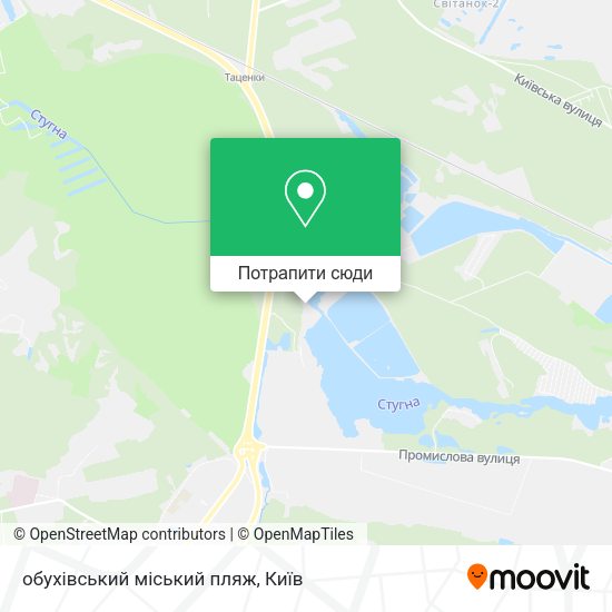 Карта обухівський міський пляж