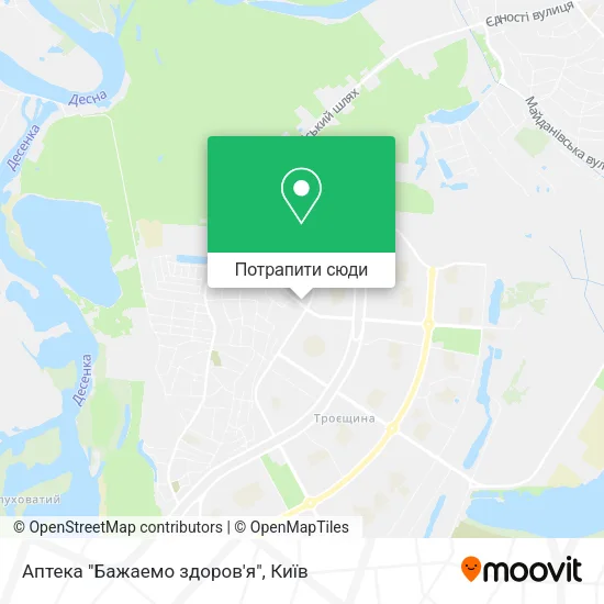 Карта Аптека "Бажаемо здоров'я"