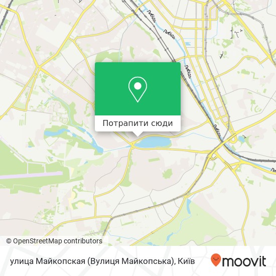 Карта улица Майкопская (Вулиця Майкопська)