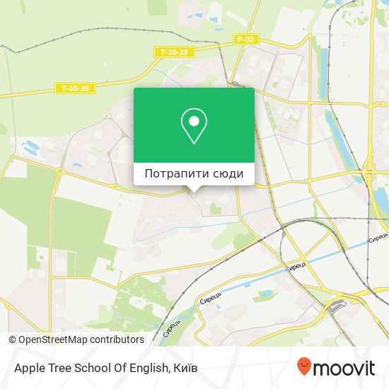 Карта Apple Tree School Of English