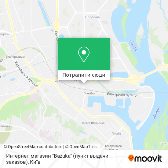 Карта Интернет-магазин "Bazuka" (пункт выдачи заказов)