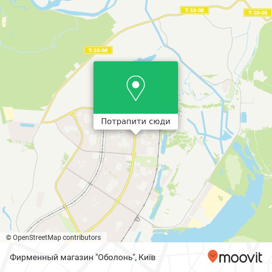 Карта Фирменный магазин "Оболонь"