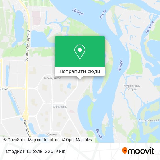 Карта Стадион Школы 226