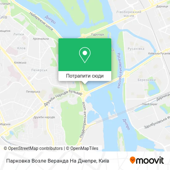 Карта Парковка Возле Веранда На Днепре