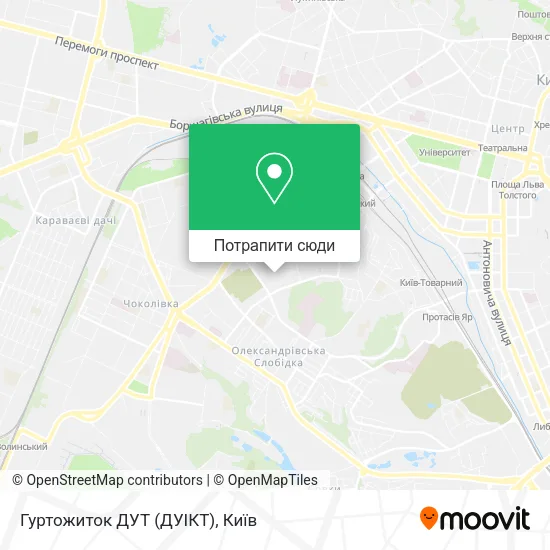 Карта Гуртожиток ДУТ (ДУІКТ)