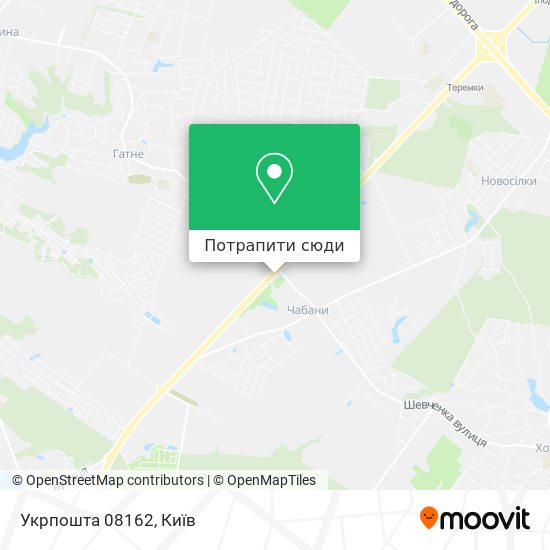 Карта Укрпошта 08162