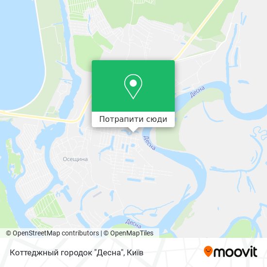 Карта Коттеджный городок "Десна"