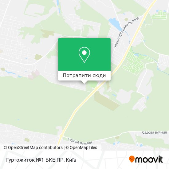 Карта Гуртожиток №1 БКЕіПР