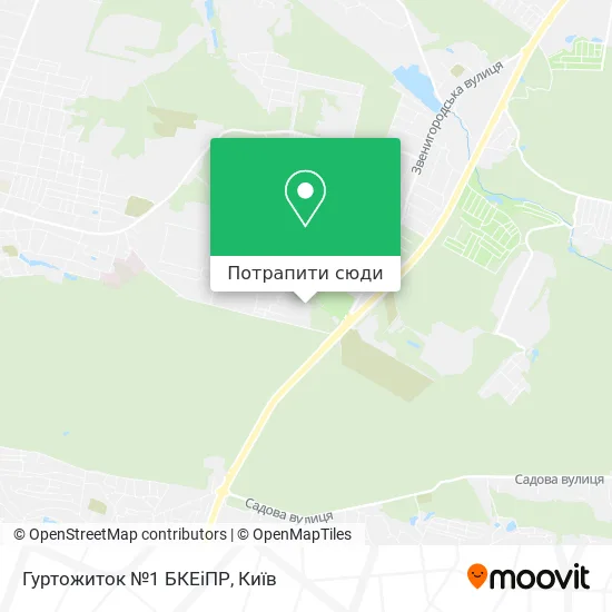 Карта Гуртожиток №1 БКЕіПР